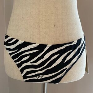 Michael Kors Black and White Zebra Bikini Bottom